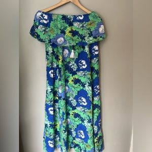 Strapless floral dress